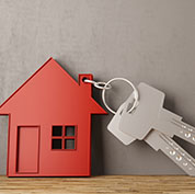 Image showing a set of keys with a house keyring