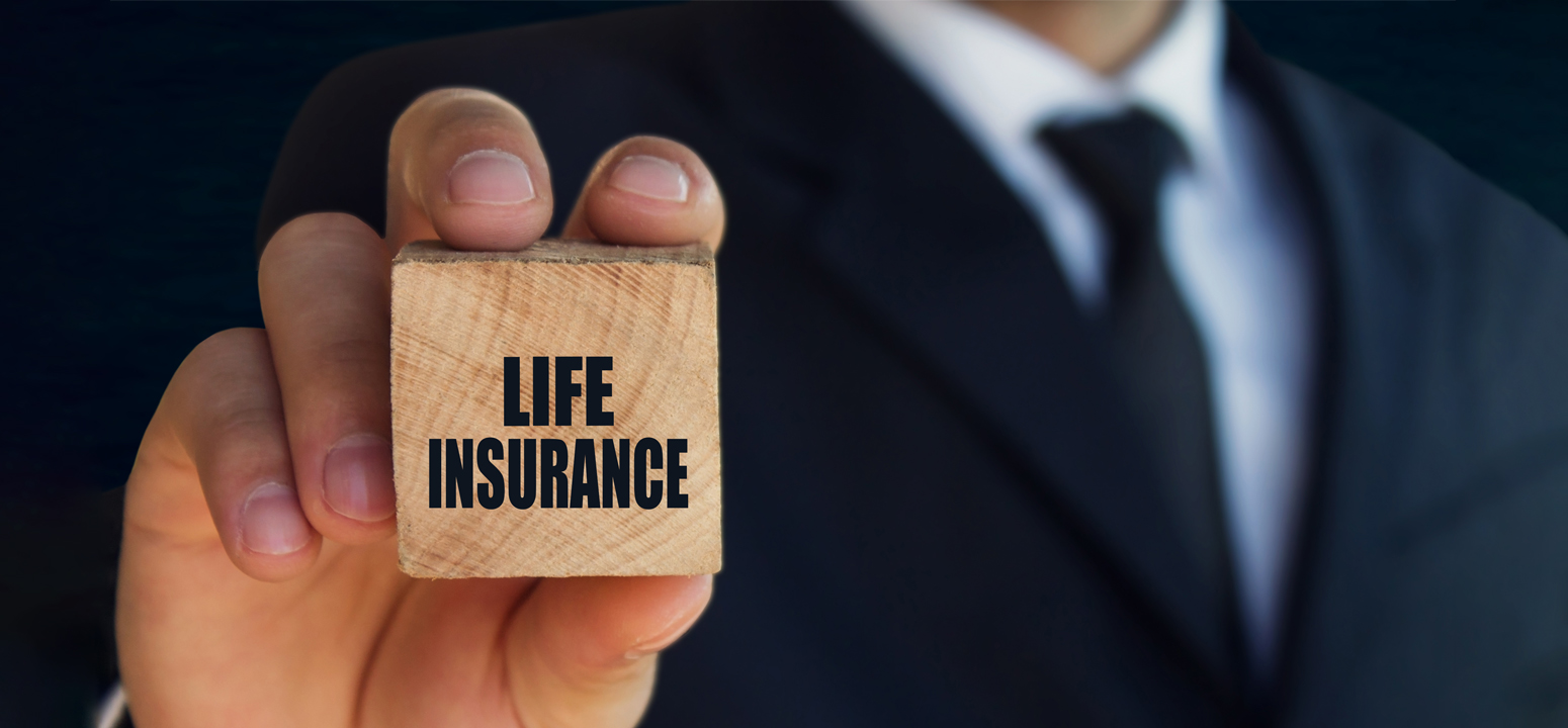 Image showing wooden block labelled Life Insurance 